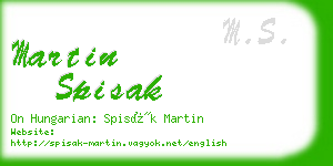 martin spisak business card